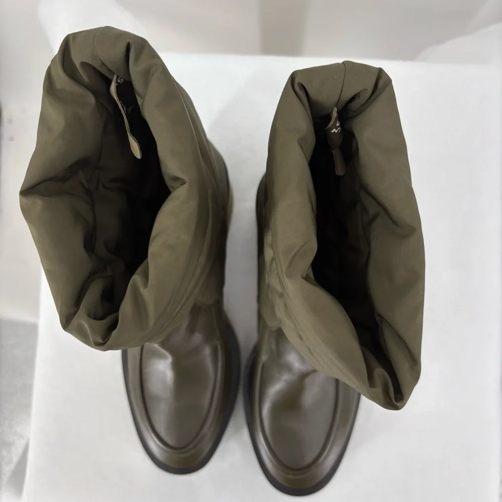 Clergerie Ally 70mm Leather Ankle Boots 39 Green - Picture 5 of 8